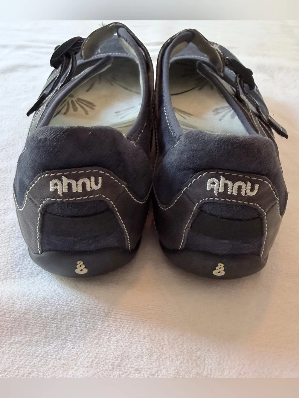 Ahnu blue suede